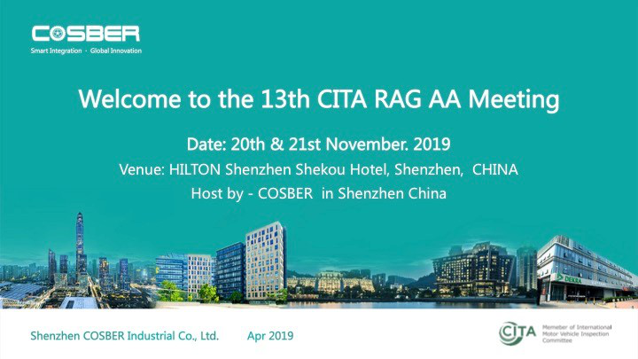 CONGRATULATIONS TO COSBER TO WIN THE HOST OF CITA RAG AA 13th MEETING