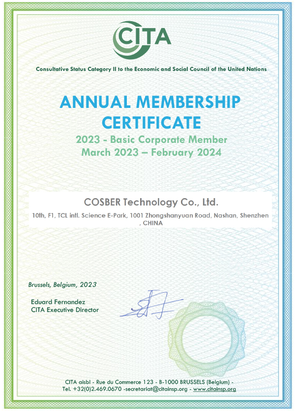 CITA Membership Certificate (International Motor Vehicle Inspection Committee)